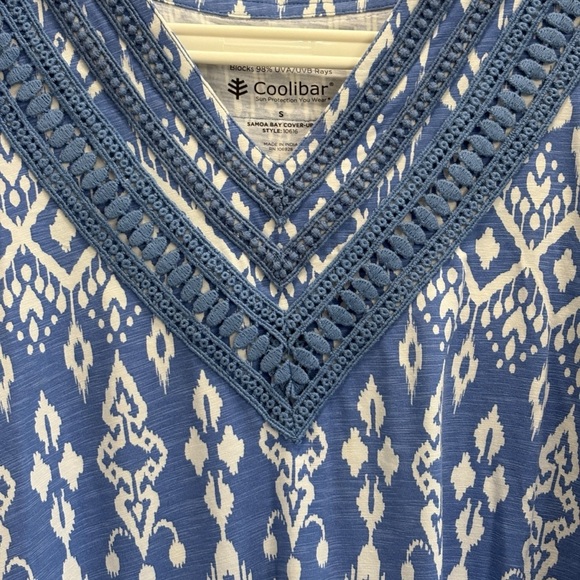 Coolibar French Blue Melrose Ikat Size Small Samoa Bay Cover-up - Picture 4 of 14